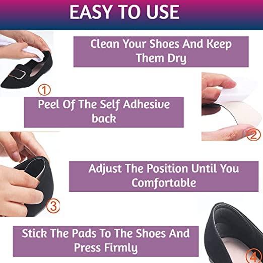 1 Pair Heel Protector Shoe Insoles Grip Liners – Adhesive Heel Shoes Pads for Pain Relief & Comfort | Blisters & Foot Support