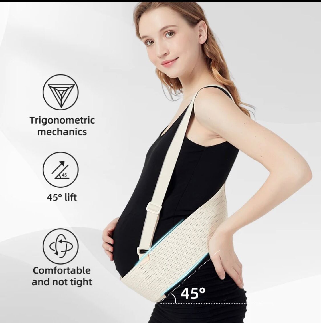 Prenatal Abdominal Support Belt for Pregnant Women – Breathable, Adjustable & Comfortable Maternity Waist Support