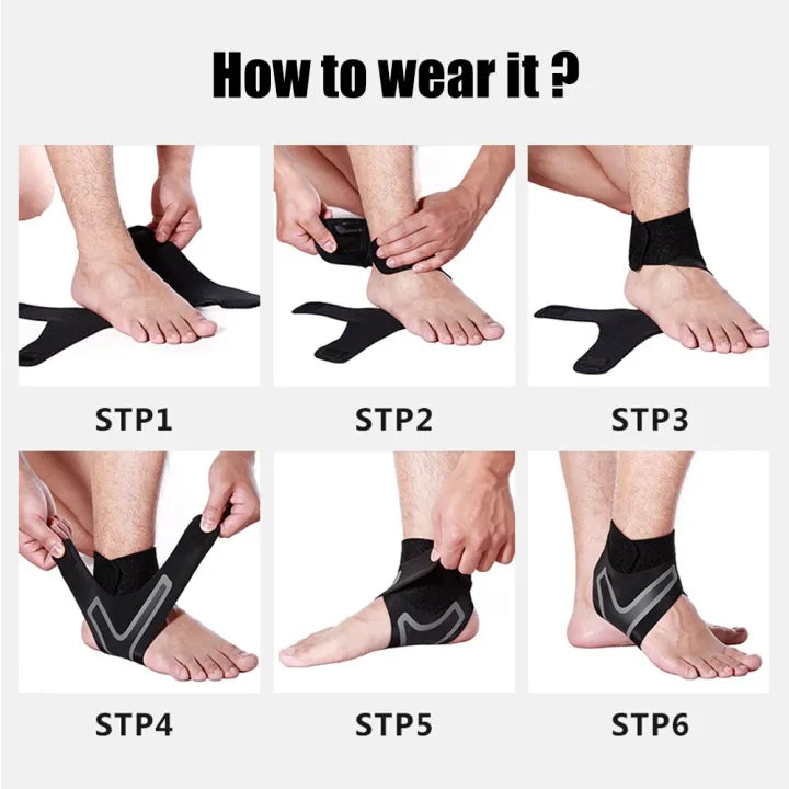 Adjustable Elastic Ankle Support Guard – Compression Brace for Injury Recovery, Sports, and Daily Wear