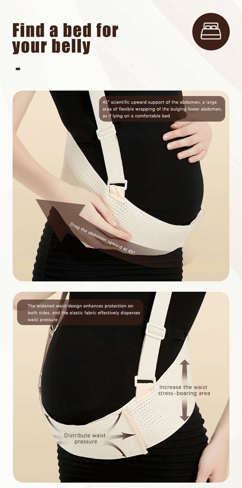 Prenatal Abdominal Support Belt for Pregnant Women – Breathable, Adjustable & Comfortable Maternity Waist Support