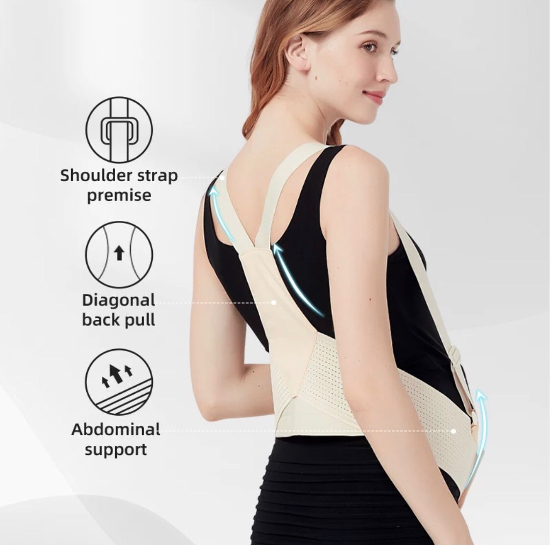 Prenatal Abdominal Support Belt for Pregnant Women – Breathable, Adjustable & Comfortable Maternity Waist Support