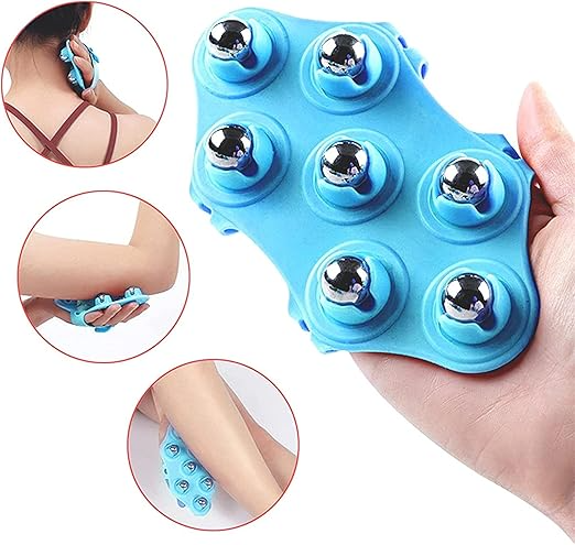 Silicone 7-Ball Body Massager Glove – Deep Tissue Muscle Relief & Relaxation